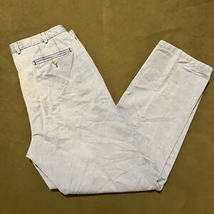 Peter Millar Mens Raleigh Washed Blue Twill Size 36x31 Pima Cotton Chinos